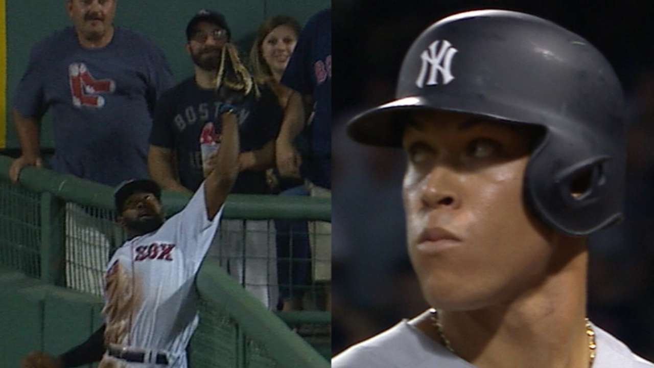 Jackie stalks giant drive, robs Judge homer