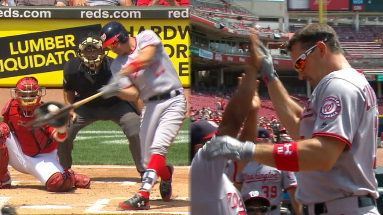 Zim sets franchise HR record in 5-run 1st