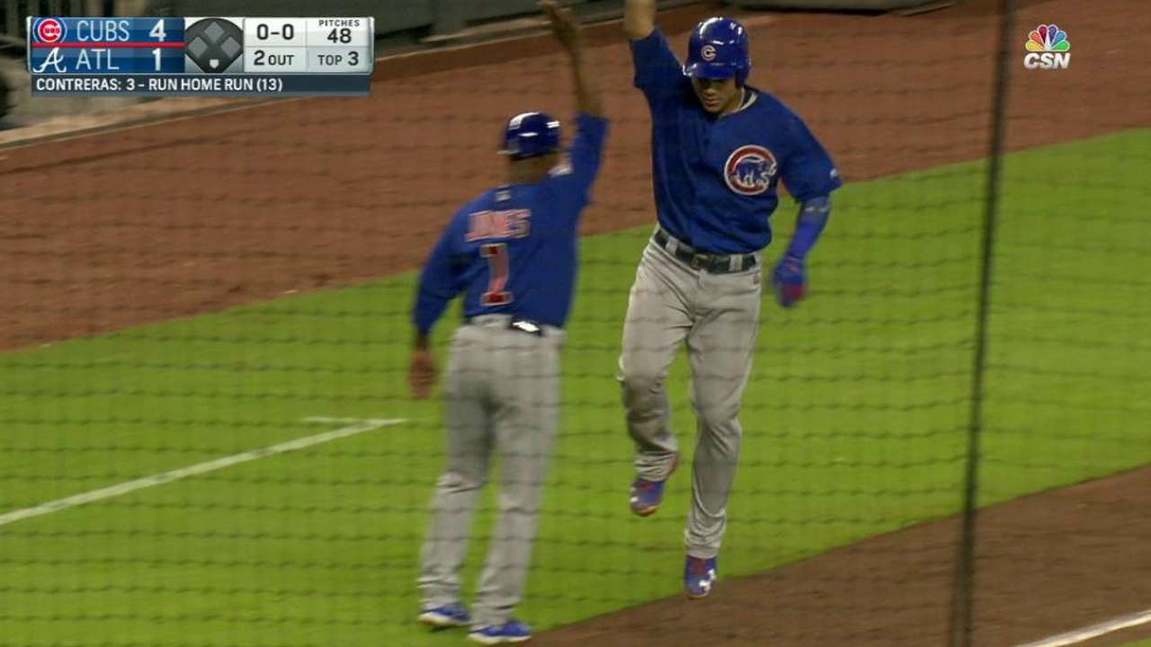 Contreras y Lackey guían a Cachorros sobre Bravos