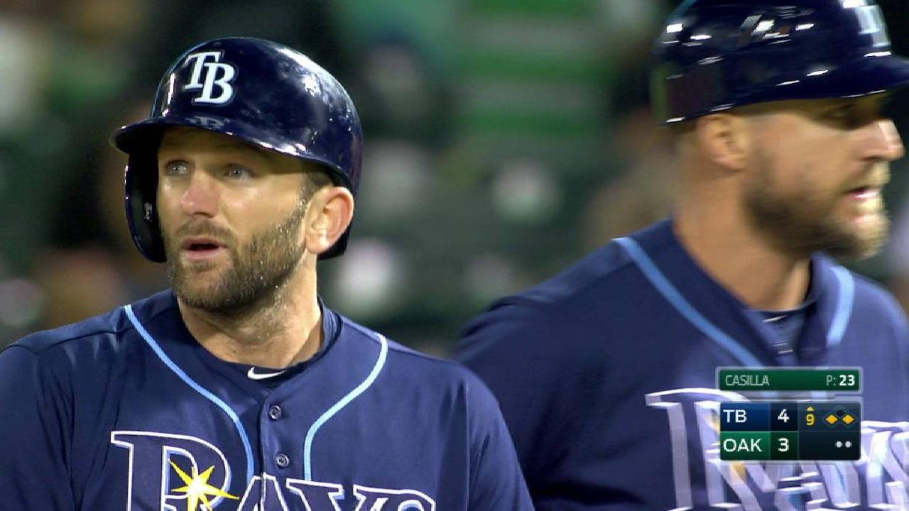 Rays le caen a Casilla y vienen de atrás en Oakland