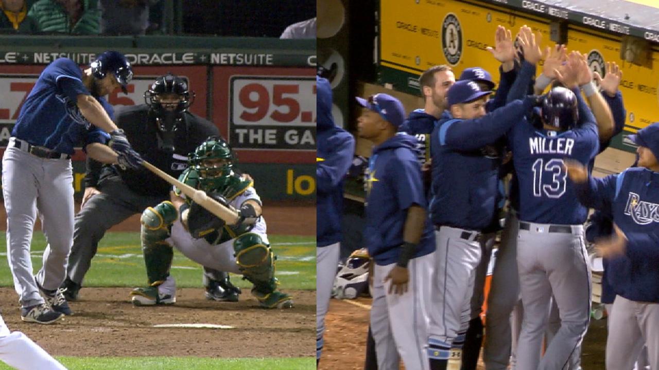 Down to final out, Rays score 2 to stun A's