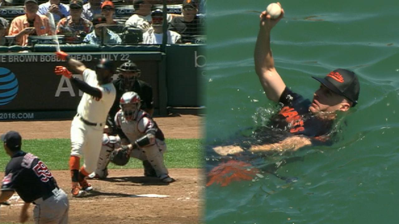 Span's solo splashdown to right
