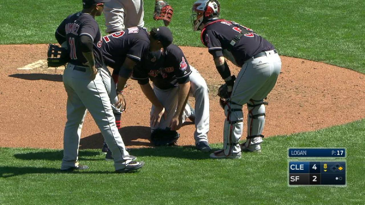 Logan exits the game