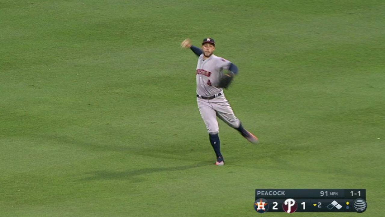 Springer starts a double play