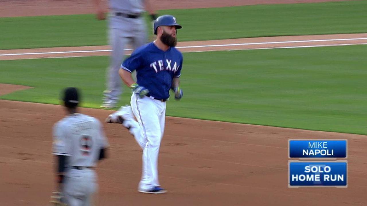 Napoli's solo shot to left