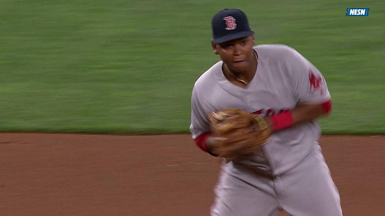 Devers cuts down Heredia