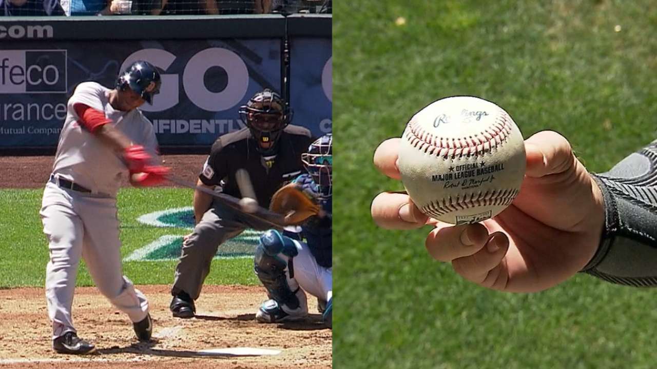 Devers delivers dinger for first career hit