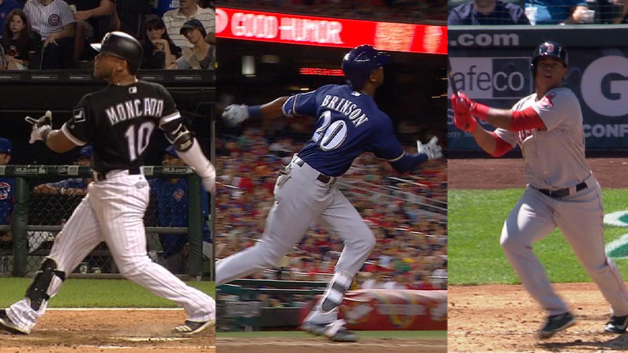 Moncada, Devers, Brinson hit 1st career HRs