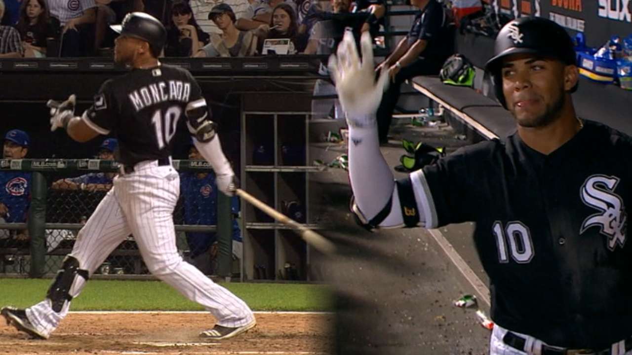 Yoan gone: Moncada hits homer No. 1