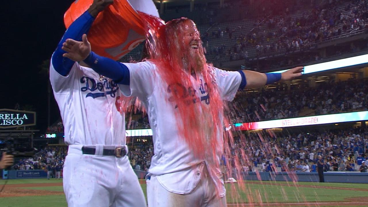 Turner on his walk-off hit
