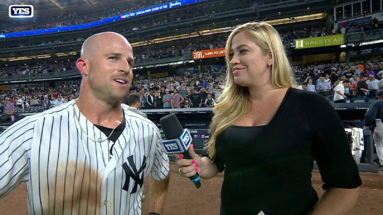 Gardner on his walk-off homer