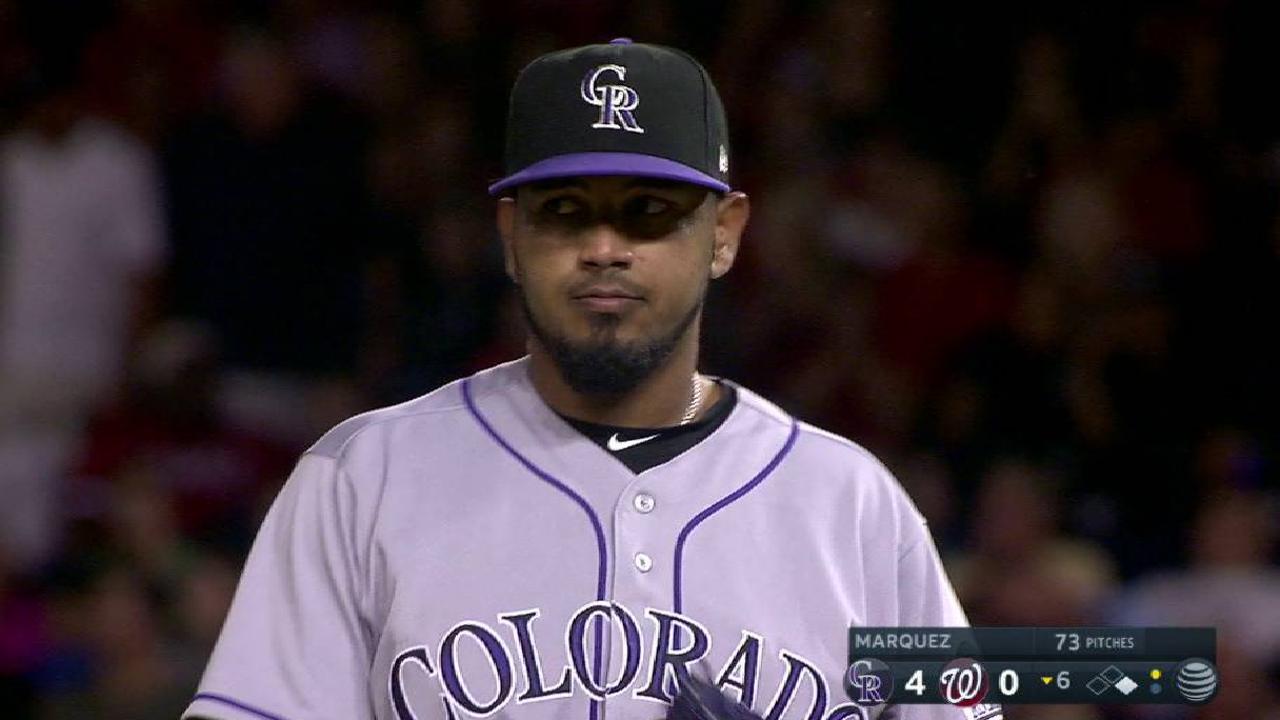 Márquez lució brillante y Rockies ganan el primero en Washington