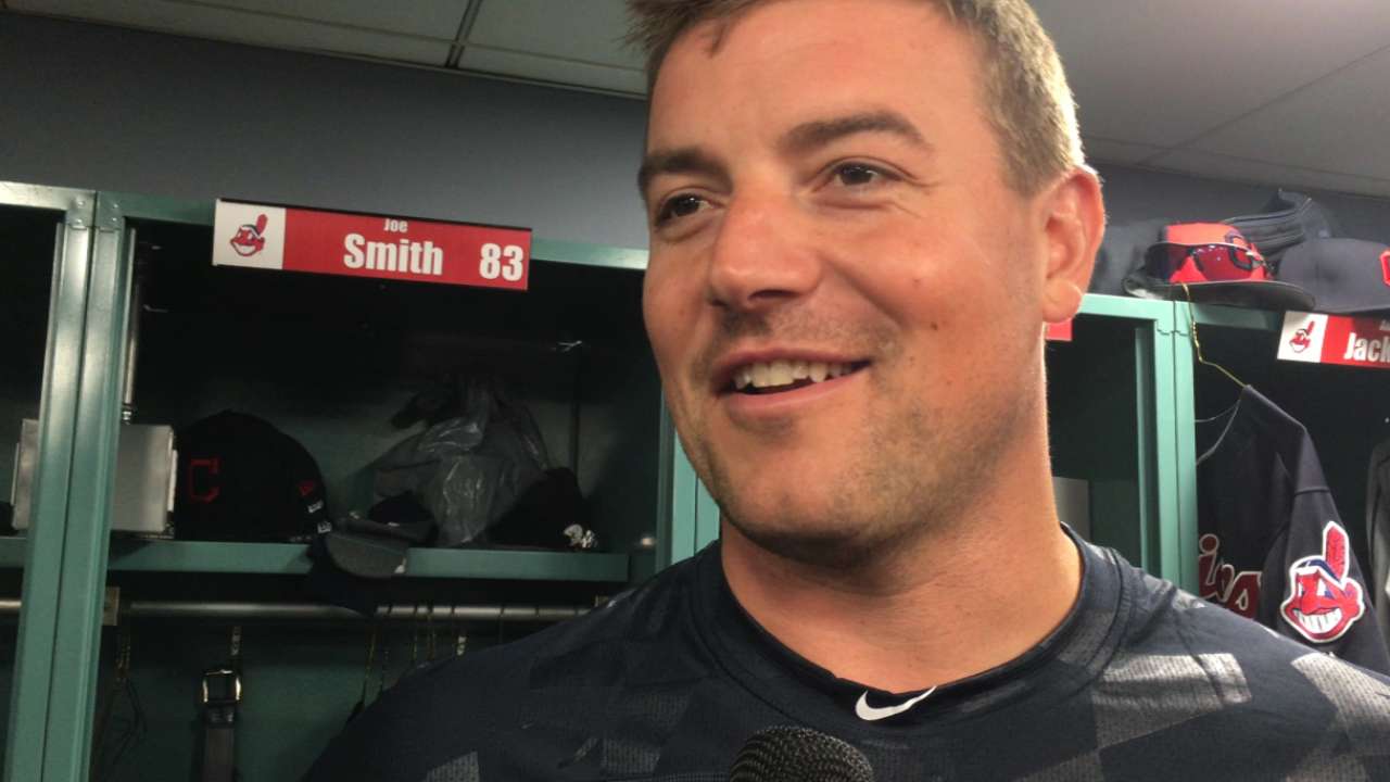 Smith 'pumped' to rejoin Tribe's bullpen