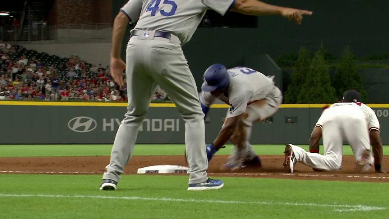 Puig scores on an error