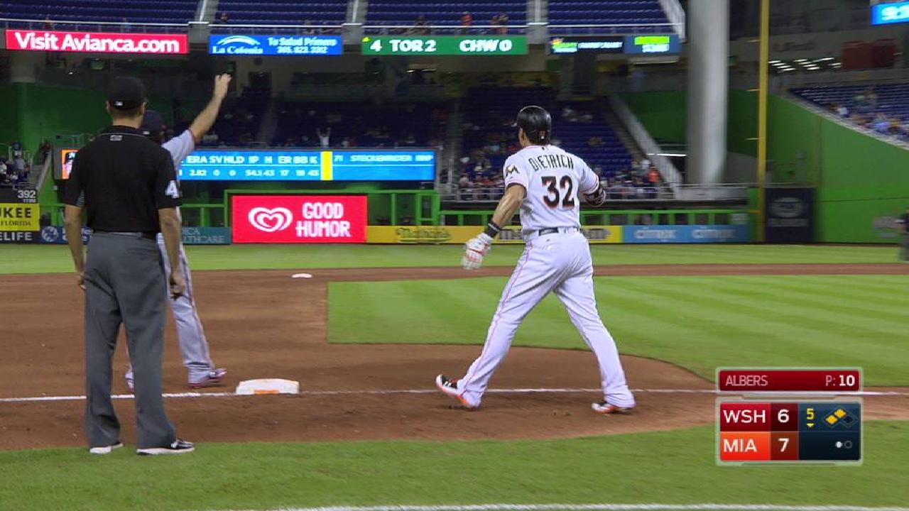 Marlins erase 6-run deficit to surprise Nationals
