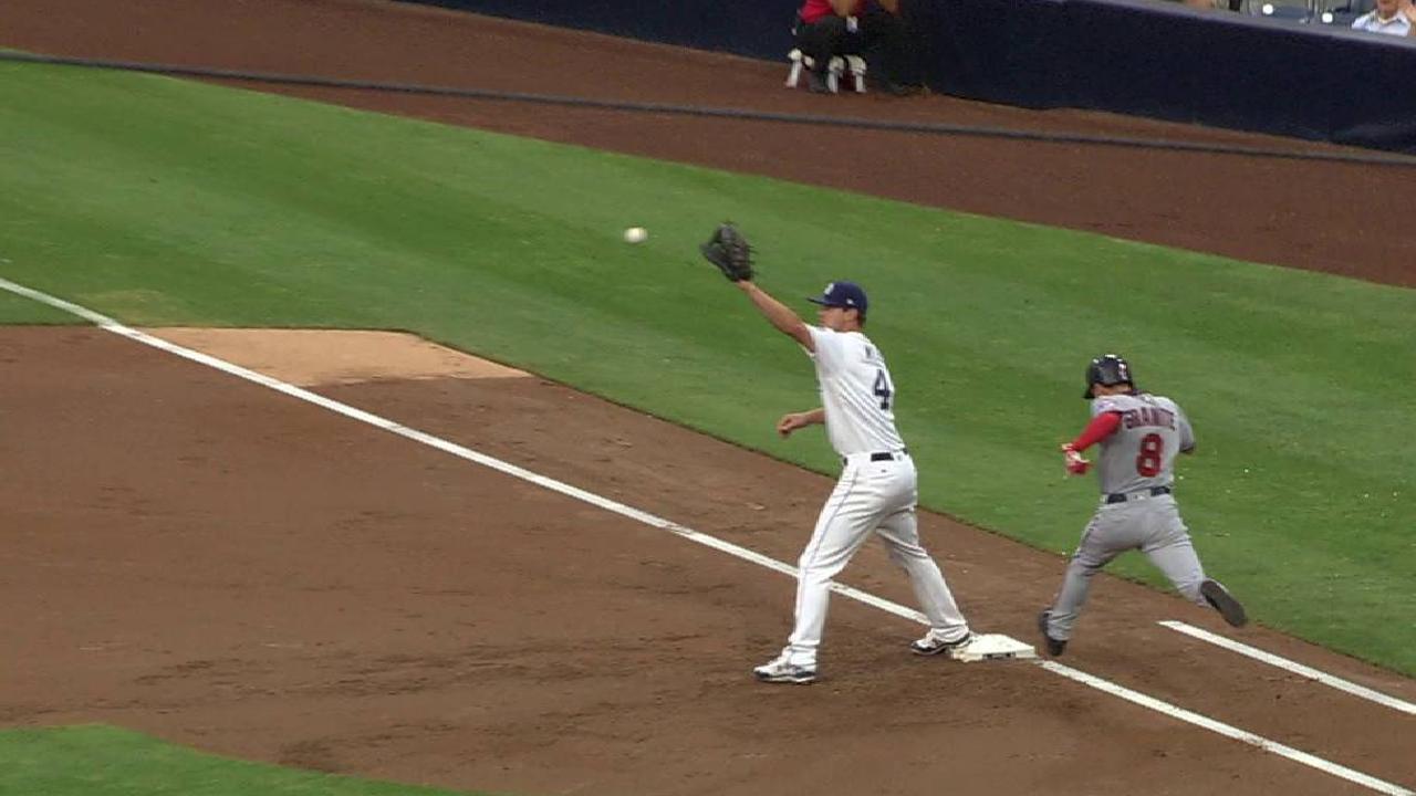 Padres turn a nice double play