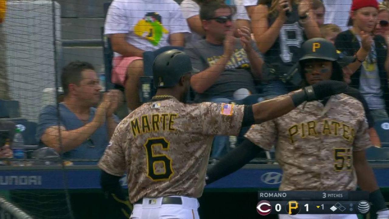 Marte scores on throwing error