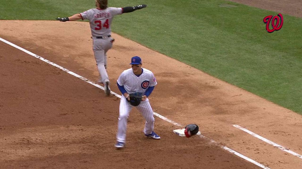 Harper singles to short