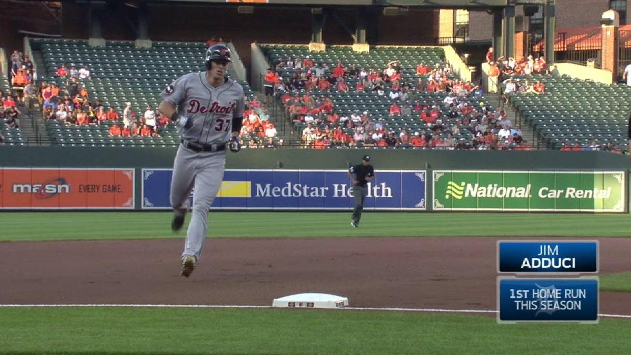 Adduci's first homer of the year
