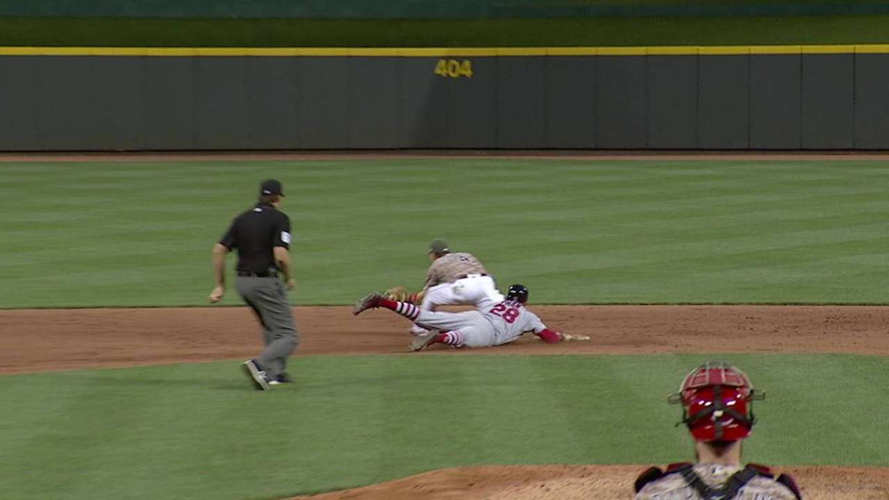 Pham safe at second