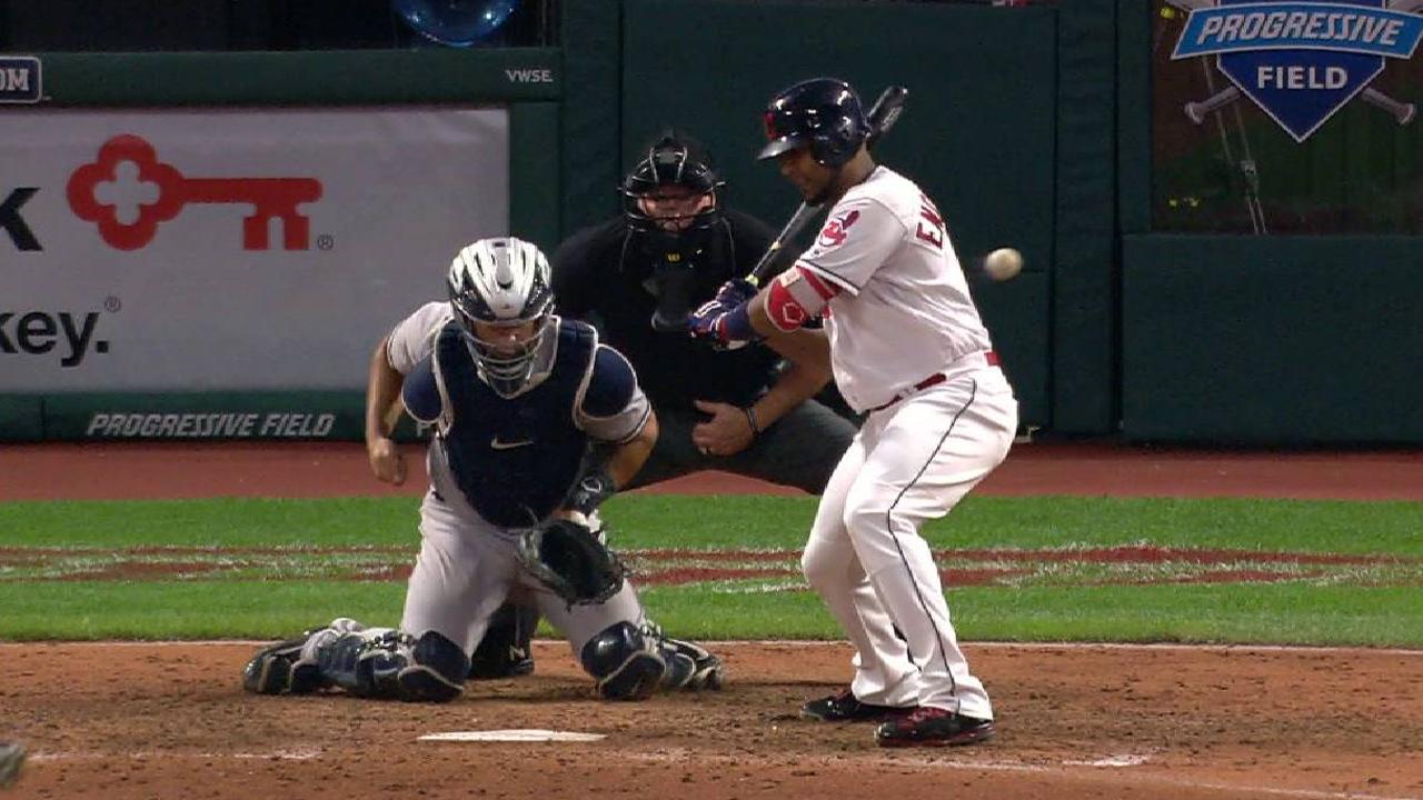 Brantley scores on wild pitch