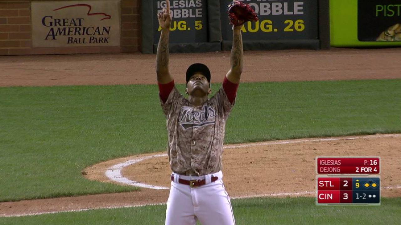 Iglesias K's DeJong for the save