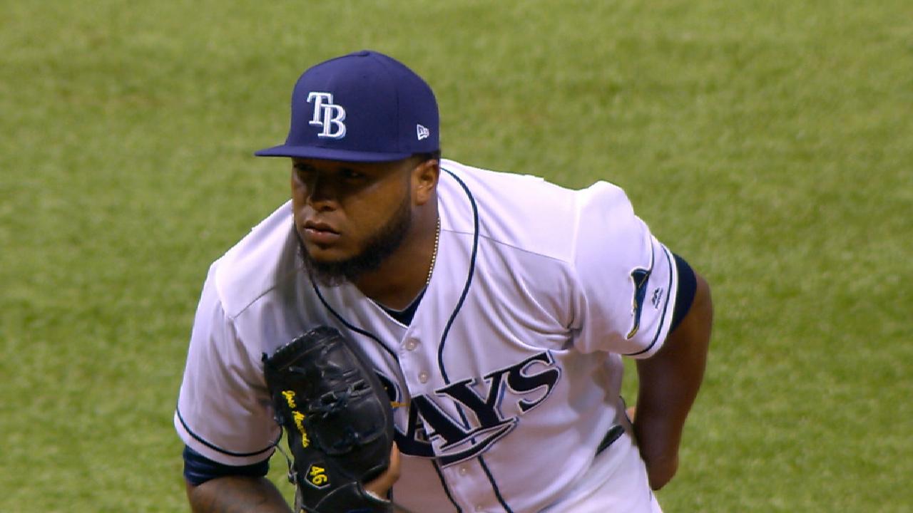 Rays rookie Alvarado tosses immaculate inning