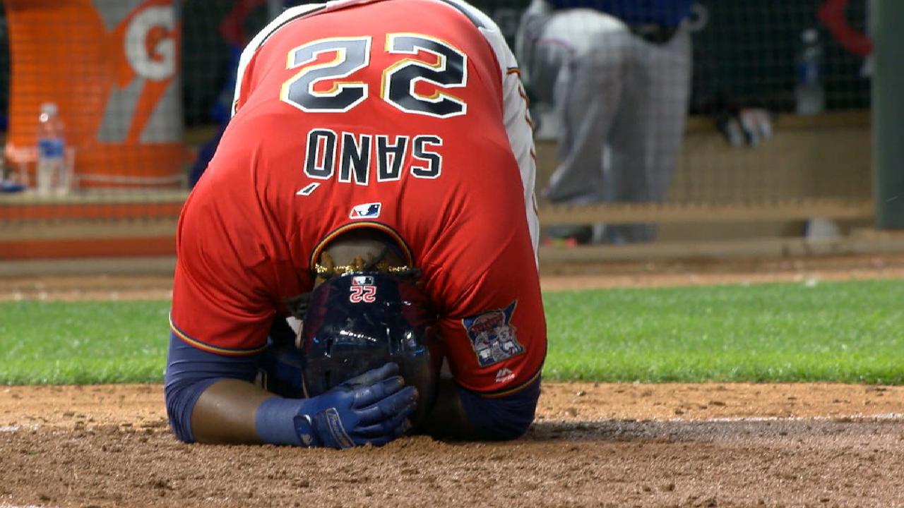Sano exits the game