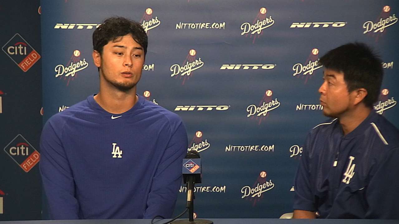 Darvish on first Dodgers start