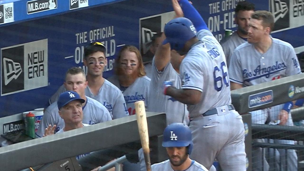 Dodgers slug five home runs