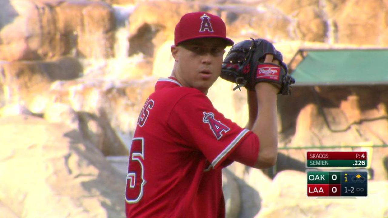 Skaggs fans Semien