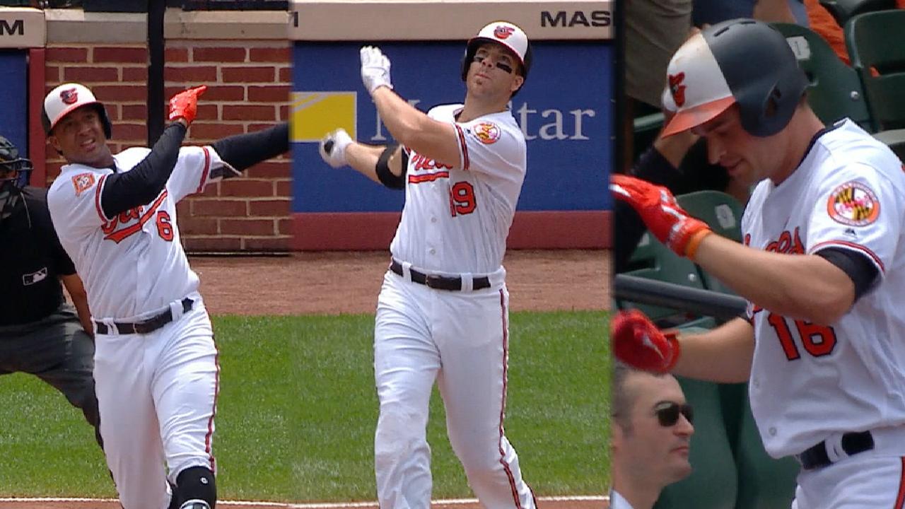 O's back-to-back-to-back first inning sets tone