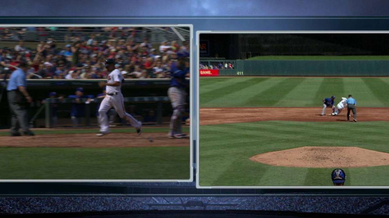 Escobar scores on Grossman's hit