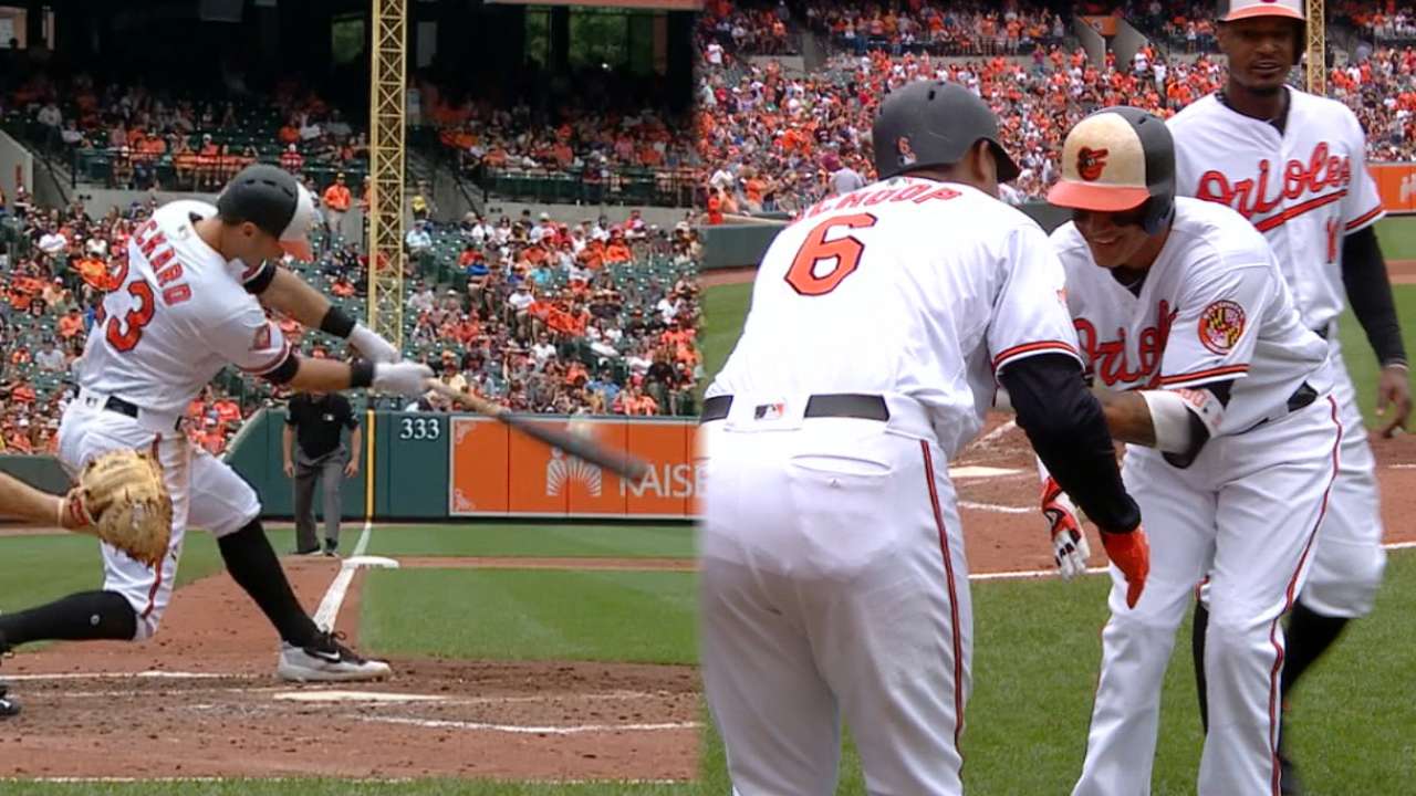 Orioles crush five home runs