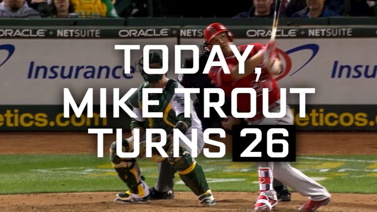 Trout at 26: Superstar has few historical peers