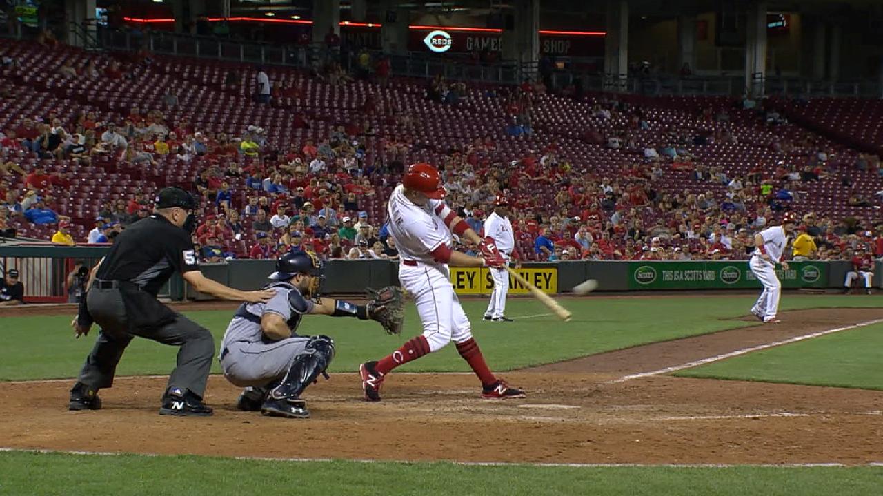Reds rout Friars with 4 HRs, including slam