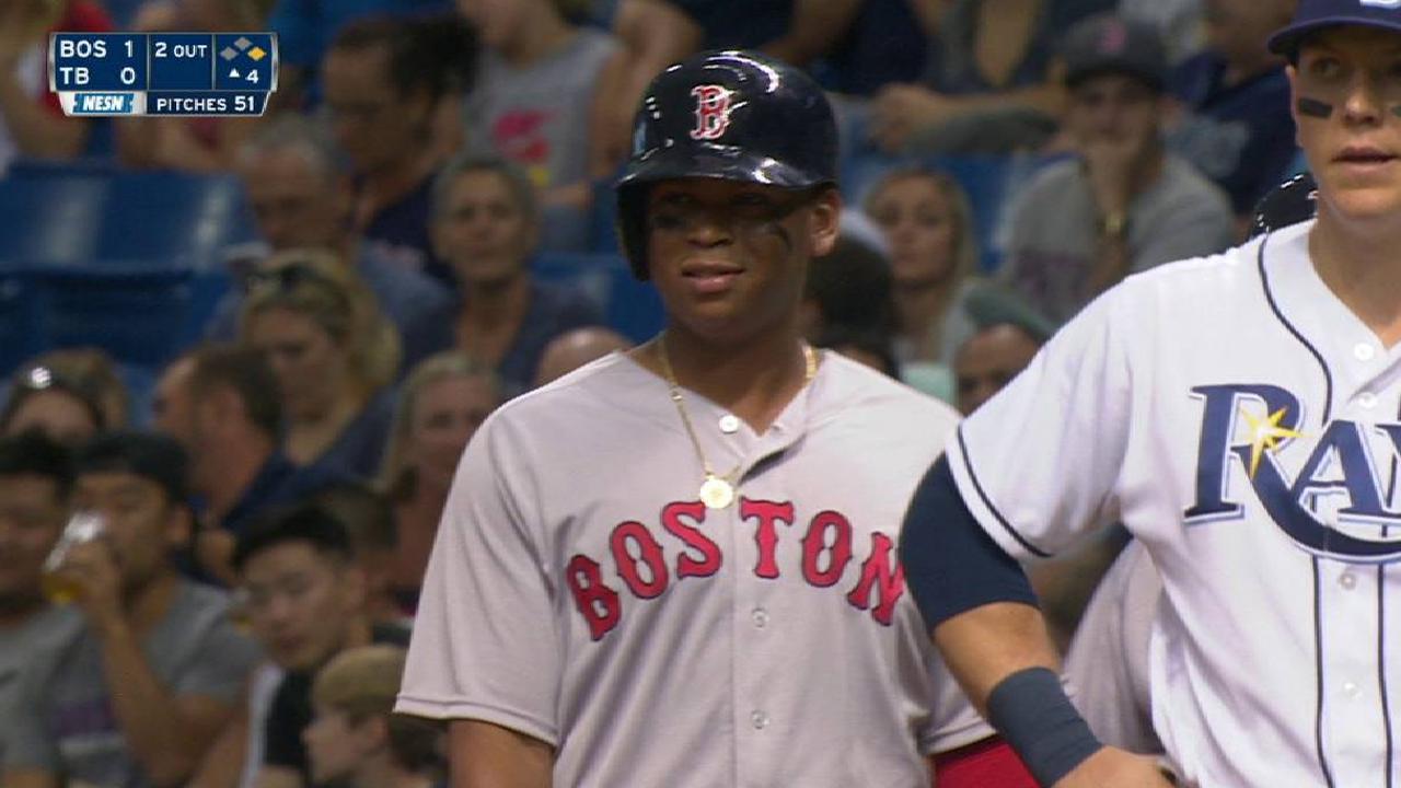 Devers' RBI forceout