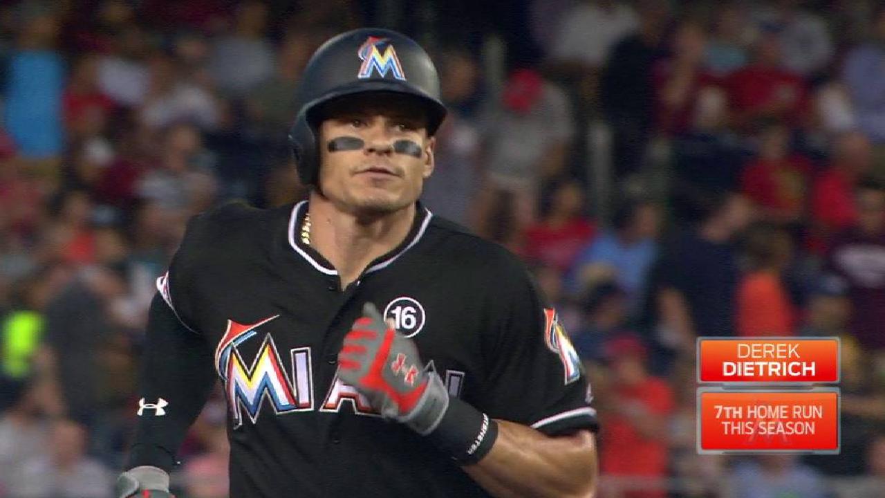 Dietrich, red-hot Stanton carry Marlins vs. Nats