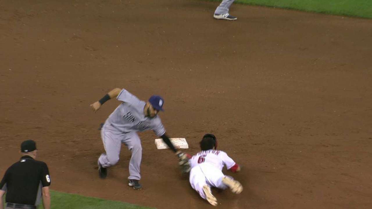 Padres get double play on review