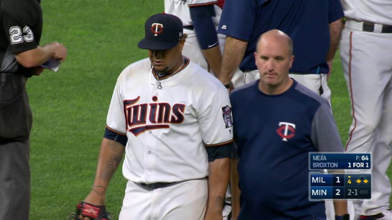 Mejia's early exit due to injury