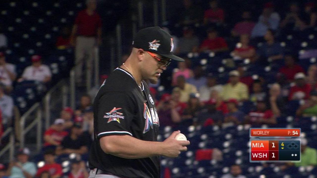 Worley fans Rendon in the 4th