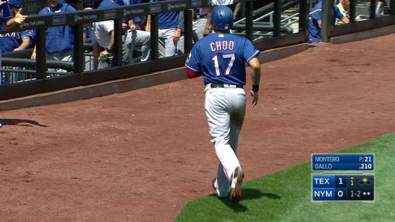 Choo scores on a balk