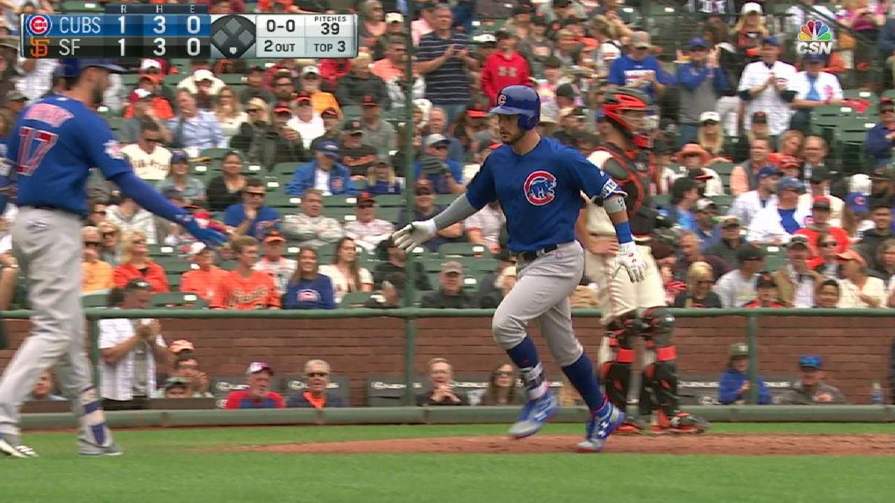 Almora homers, but Cubs edged by Giants