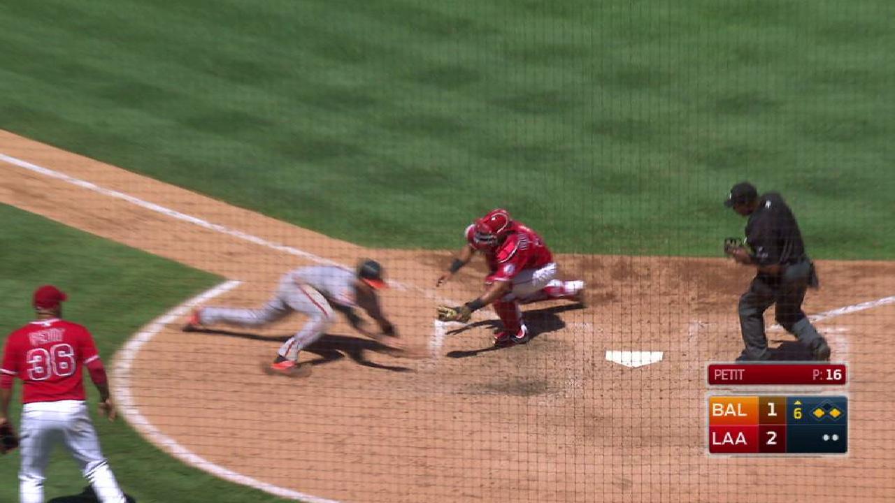 Angels nab Gentry at the plate