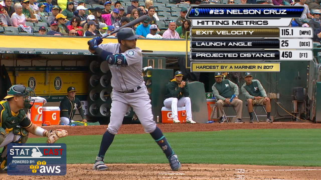 Cruz crushes Mariners' second-hardest-hit HR