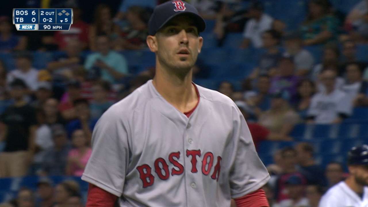 Porcello turns in immaculate inning vs. Rays