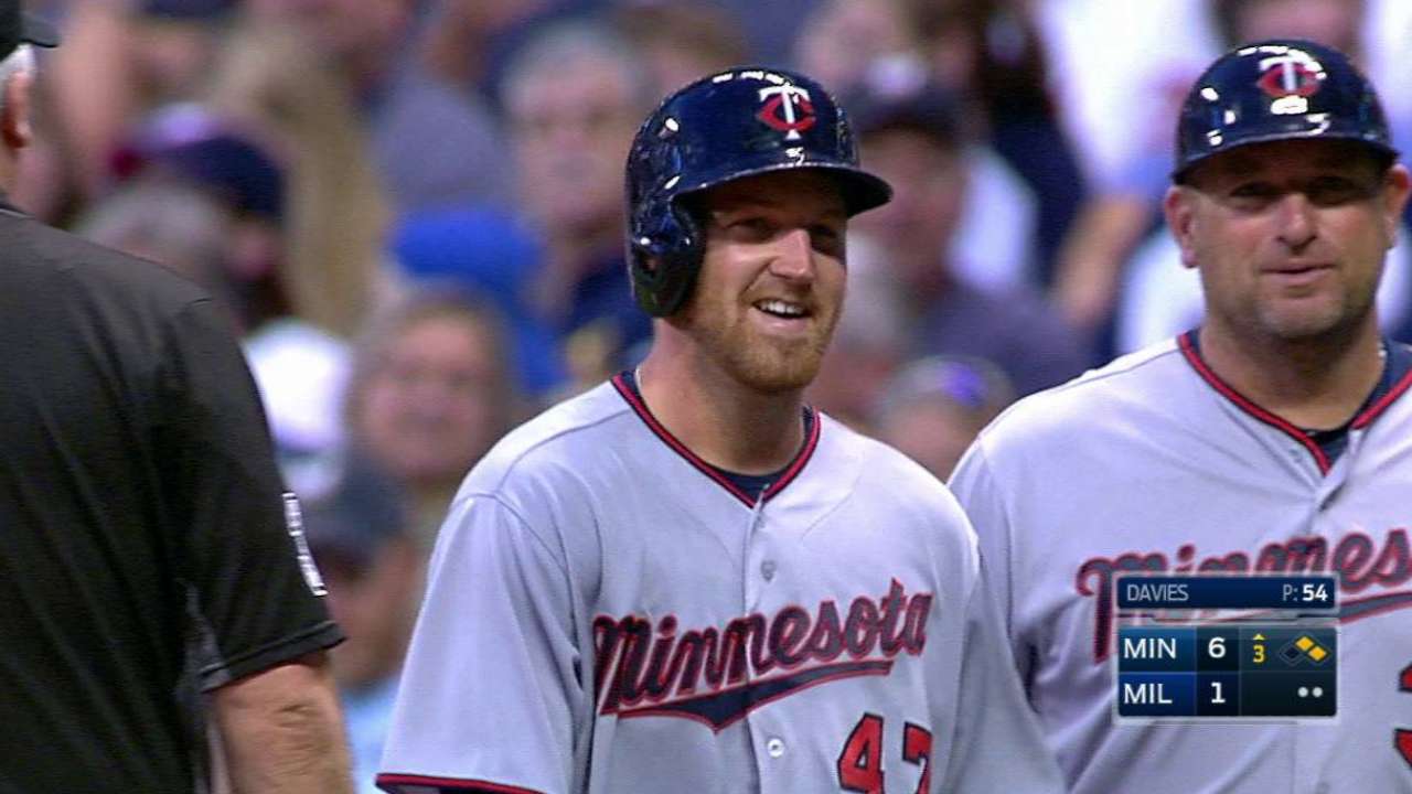 Enns tallies first hit of career