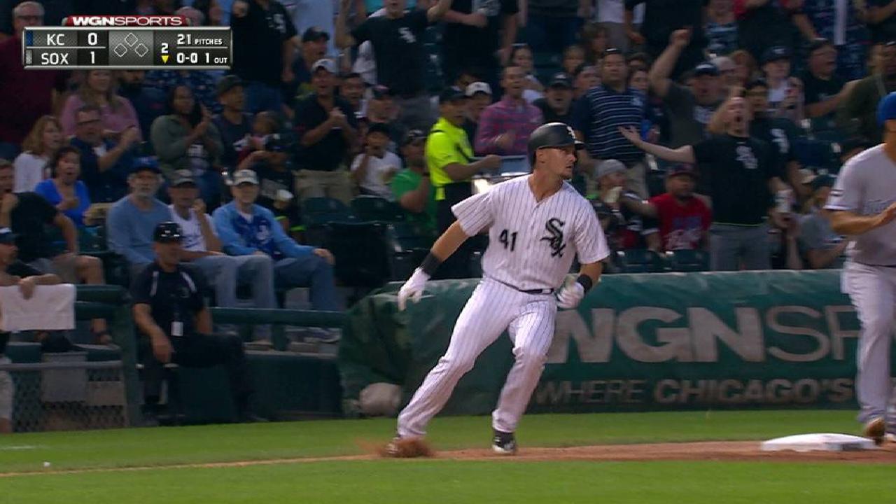 Engel hits a triple to right