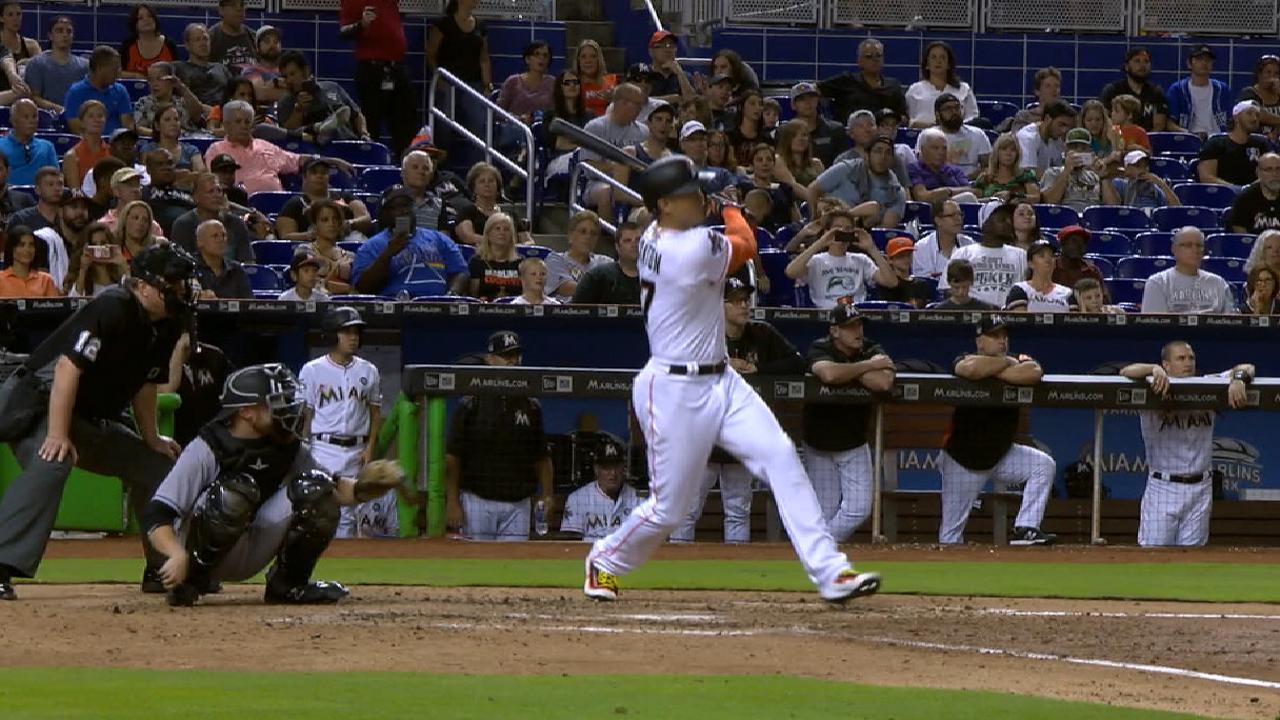 Marlins rally vs. Rox behind Stanton's 40th HR