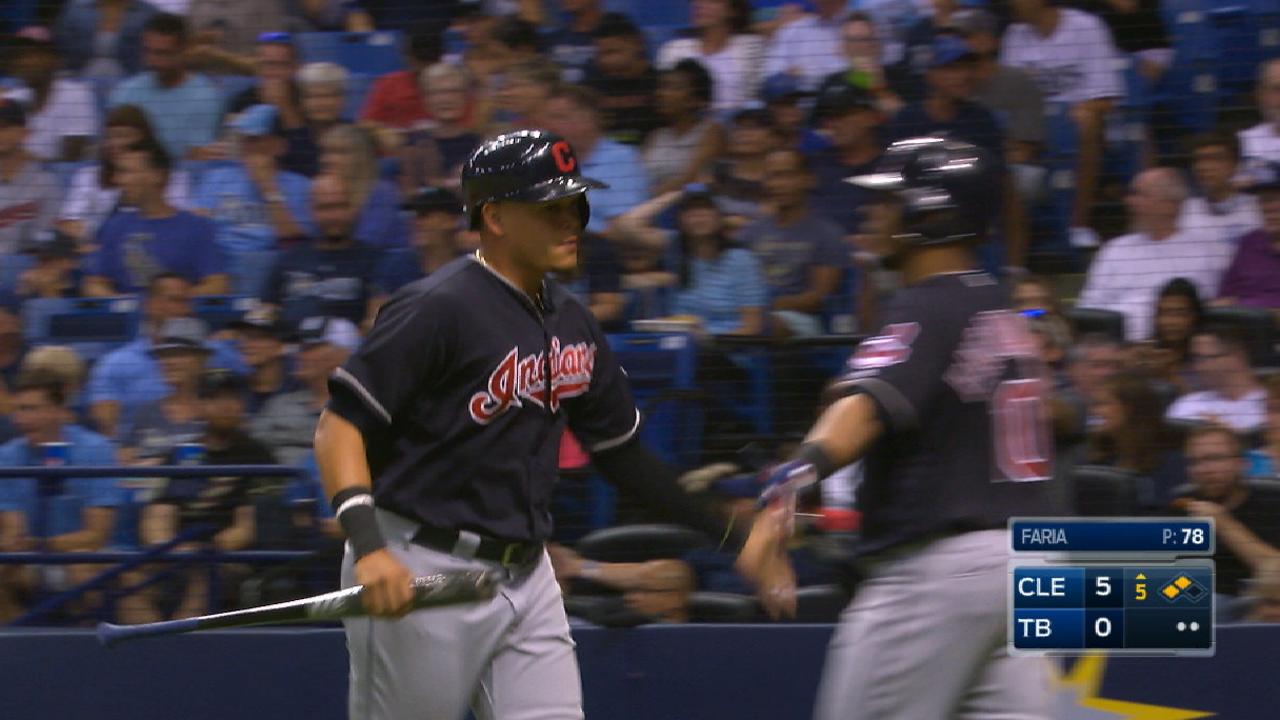 Indians' five-run 5th inning